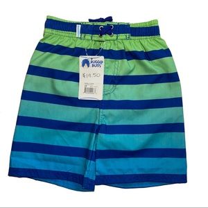 NWT RUGGEDBUTTS STRIPED BABY/ TODDLER SWIM TRUNKS